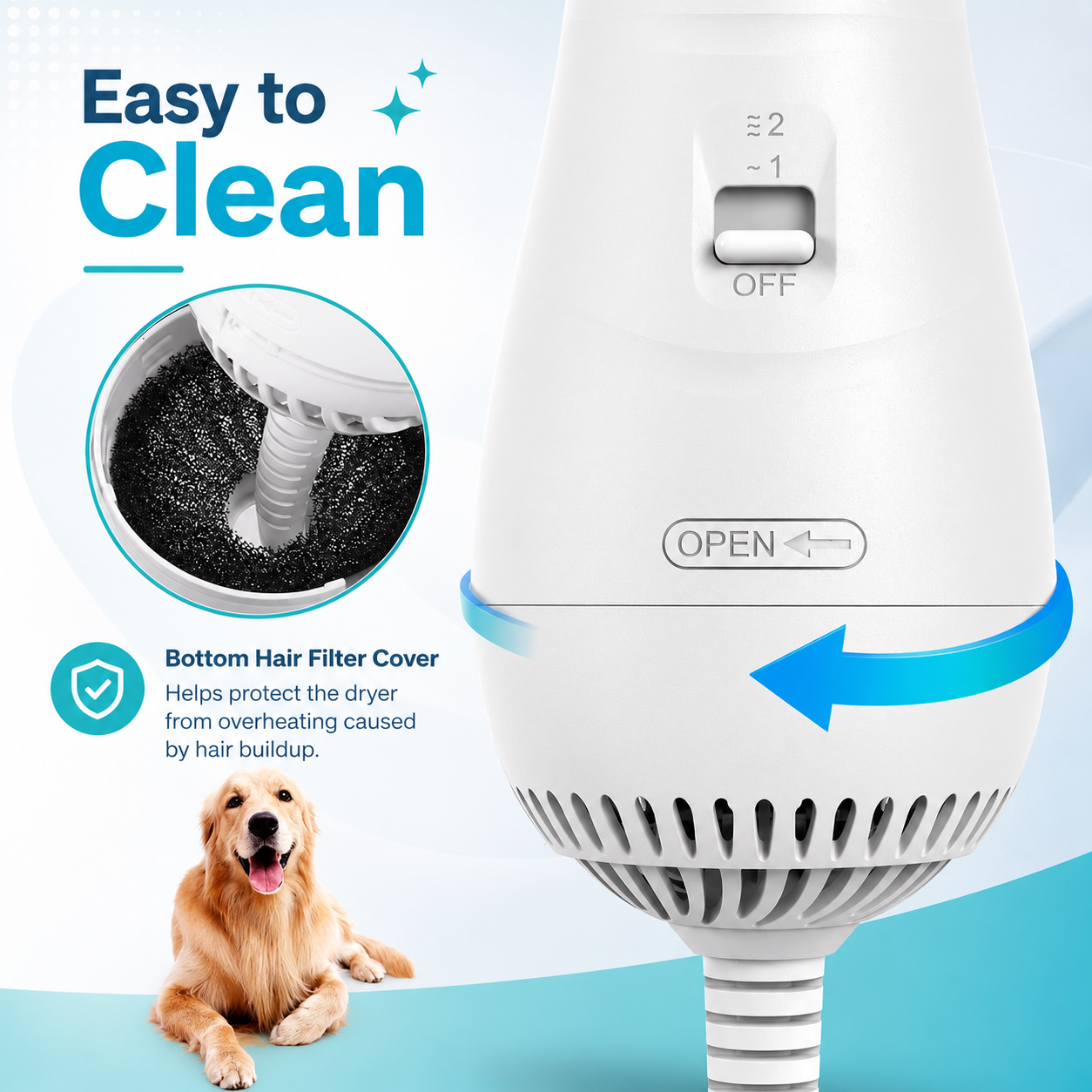 Portable 2 In 1 Dog Hair Dryer