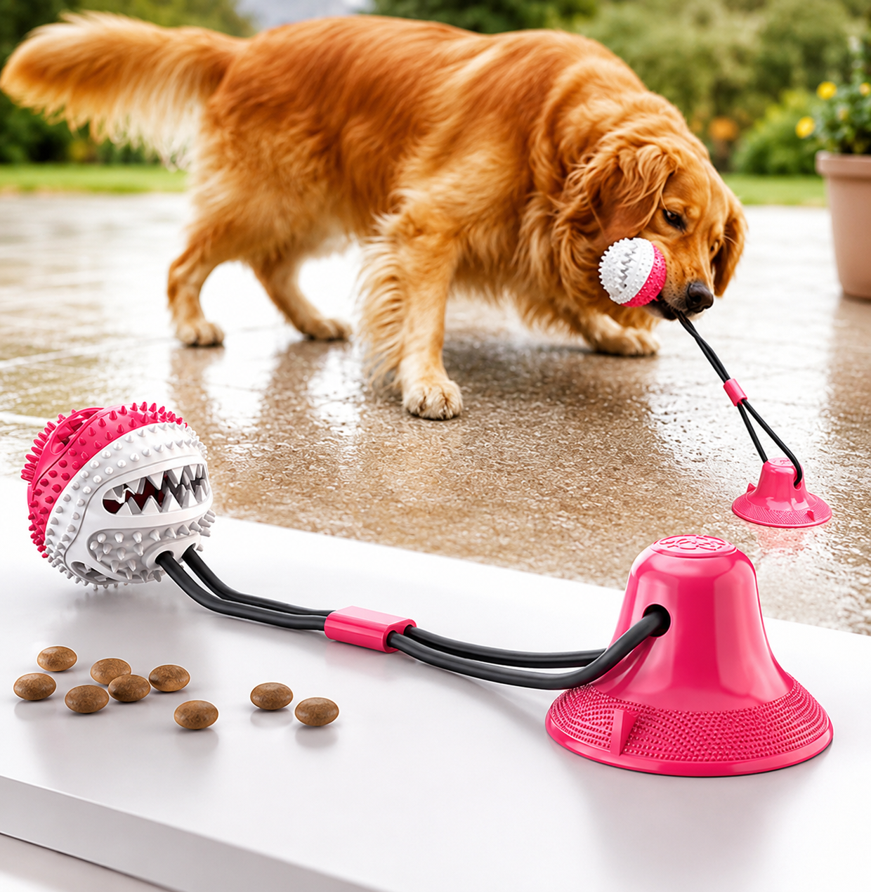 Suction Ball Interactive Dog Toy