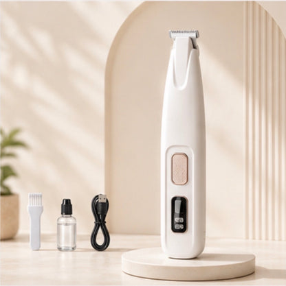 Pet paw nail trimmer with LED light, set with accessories